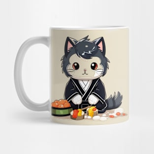 Cat kawaii bento sushi T-Shirt cute  funny Mug